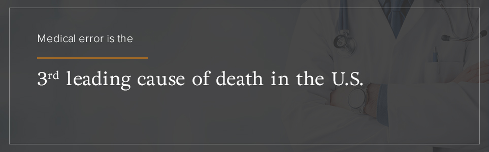 Medical error is the 3rd leading cause of death in the U.S.