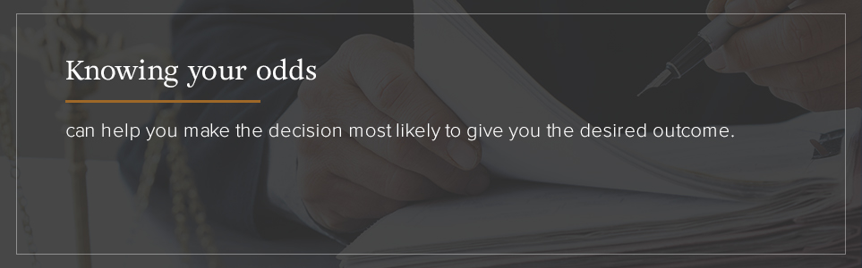 Knowing your odds can help you make the decision most likely to give you the desired outcome.
