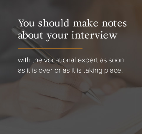 Make notes about your interview.