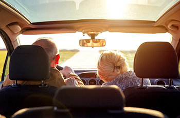 older couple driving