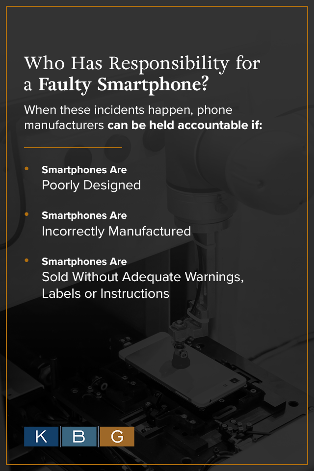 Who has responsibility for a faulty smartphone?