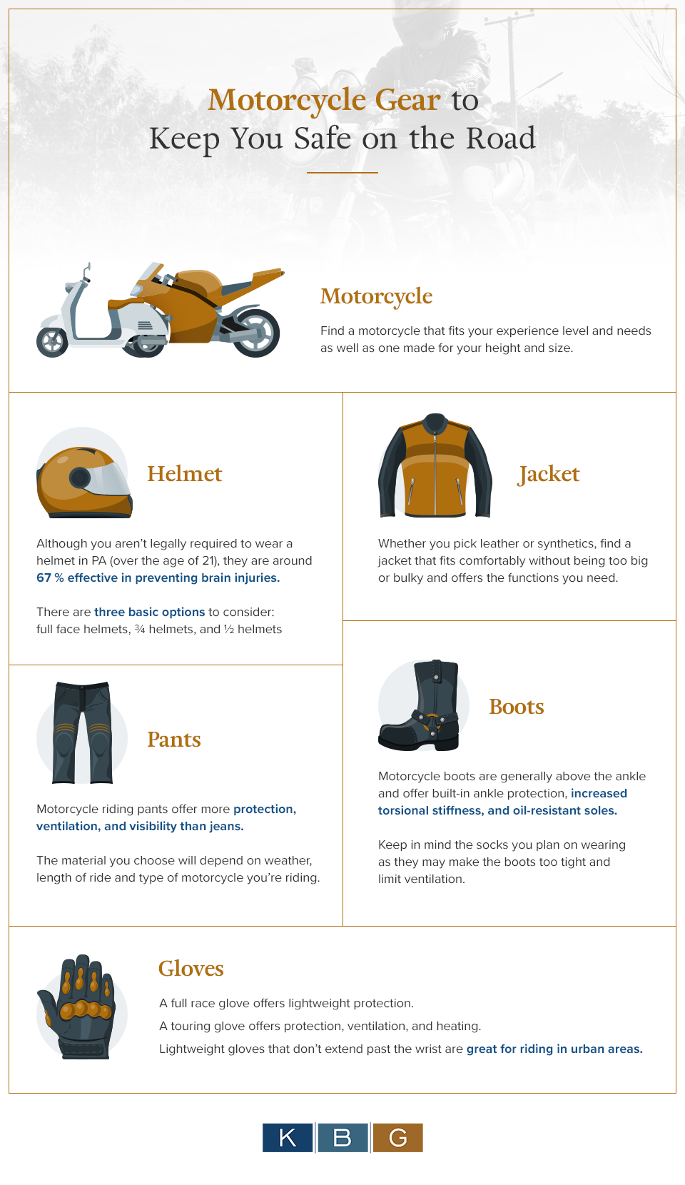 Motorcycle Gear to keep You Safe on the Road [infographic]